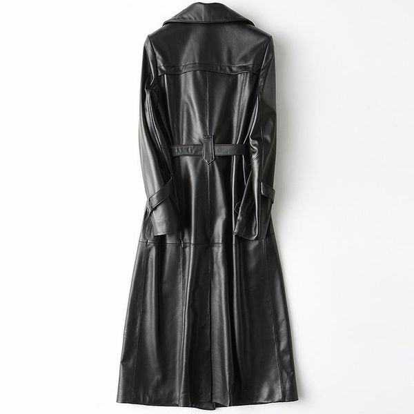 women's leather & faux classic women belted long jacket office ladies slim fit natural sheepskin trench coat outwear softshell genuine, Black
women's leather & faux classic women belted long jacket office ladies slim fit natural sheepskin trench coat outwear softshell genuine, Black