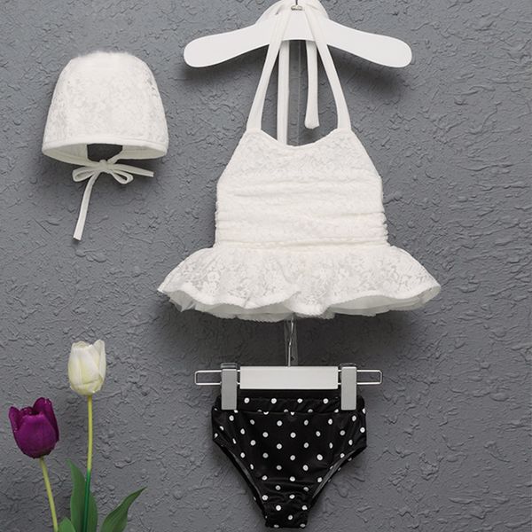children's girl split princess skirt spring baby bikini lace holiday swimsuit, White;black
children's girl split princess skirt spring baby bikini lace holiday swimsuit, White;black