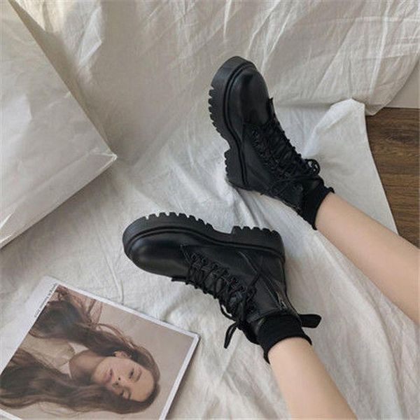 boots 2021 autumn korean fashion handsome lace-up motorcycle net red thick-soled casual round toe women, Black
boots 2021 autumn korean fashion handsome lace-up motorcycle net red thick-soled casual round toe women, Black