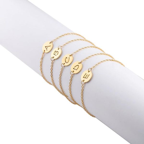 link, chain a-z 26 letters custom bracelet for women men gift name bracelets stainless steel jewelry designer diy lovers, Black
link, chain a-z 26 letters custom bracelet for women men gift name bracelets stainless steel jewelry designer diy lovers, Black