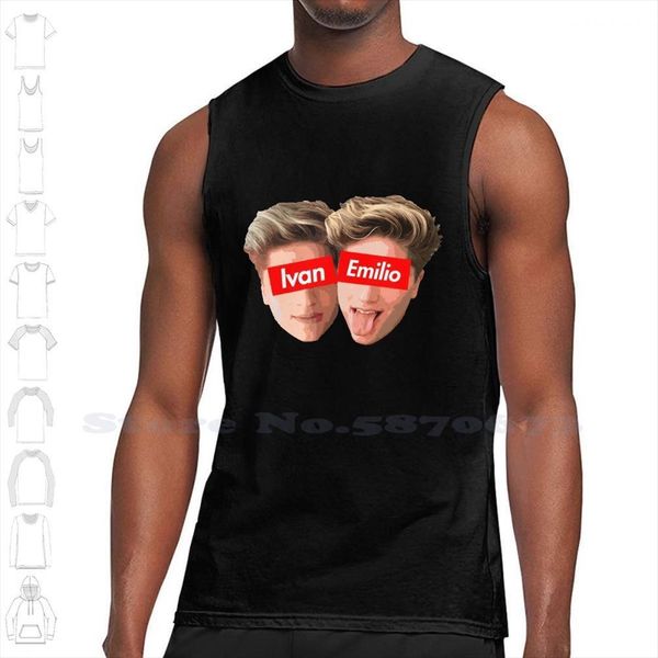 martinez twins cartoon style summer funny tank sleeveless vest for men women the ivan, White;black
martinez twins cartoon style summer funny tank sleeveless vest for men women the ivan, White;black