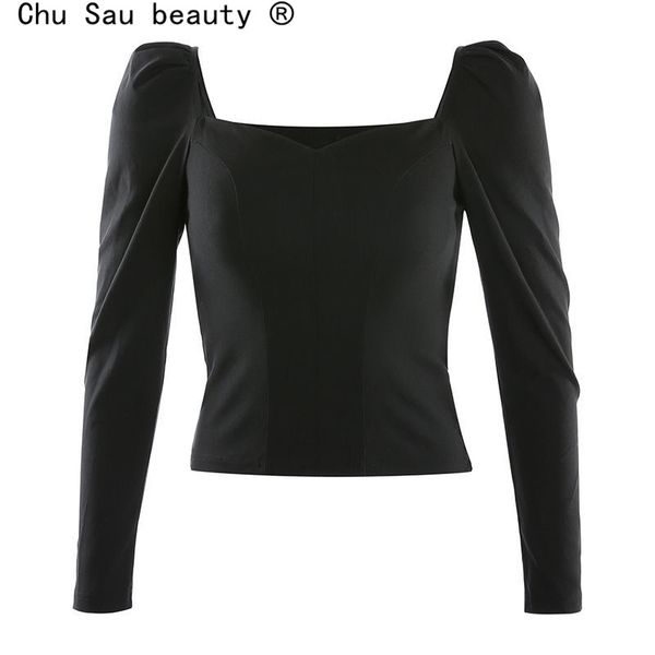 vintage style square neck puff long-sleeved shirt autumn slim low-cut short cropped for woman 210508, White
vintage style square neck puff long-sleeved shirt autumn slim low-cut short cropped for woman 210508, White