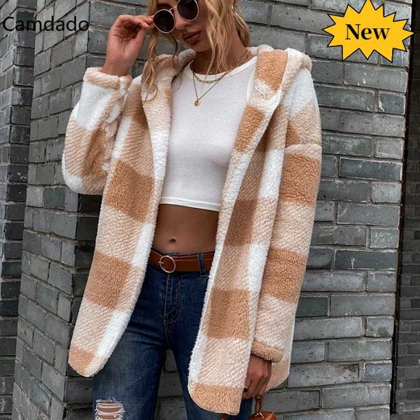 women's jackets spice girl winter women coat hooded plaid cardigan double-sided cotton jacket fashion long thick wool female clothing, Black;brown
women's jackets spice girl winter women coat hooded plaid cardigan double-sided cotton jacket fashion long thick wool female clothing, Black;brown