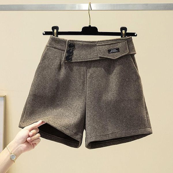 women's shorts autumn winter women chic high waist office lady woolen loose short pants korean fashion wide leg e88, White;black
women's shorts autumn winter women chic high waist office lady woolen loose short pants korean fashion wide leg e88, White;black