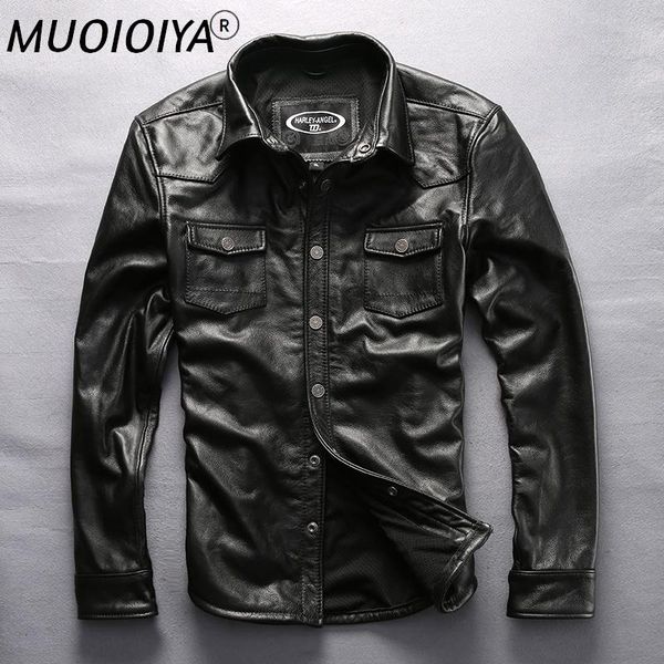 men's leather & faux factory 2021 men black genuine leatehr jacket shirt long style spring autumn business casual slim fit cowskin jack
men's leather & faux factory 2021 men black genuine leatehr jacket shirt long style spring autumn business casual slim fit cowskin jack