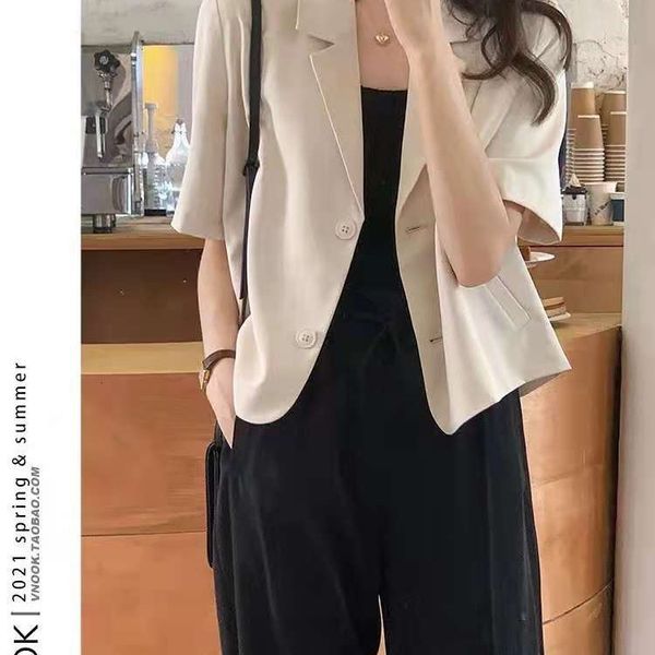 luxury ets vnook sleeve coat women's thin 2021 summer korean vertical loose short casual small suit, Black;brown
luxury ets vnook sleeve coat women's thin 2021 summer korean vertical loose short casual small suit, Black;brown