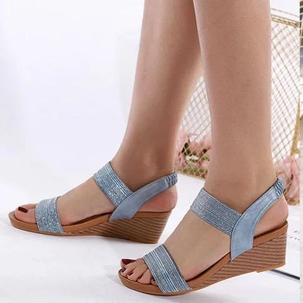 dress shoes women summer beach mid heels sandals wedges casual woman pu leather plus size shiny sandalias mujer sapato feminino d979, Black
dress shoes women summer beach mid heels sandals wedges casual woman pu leather plus size shiny sandalias mujer sapato feminino d979, Black