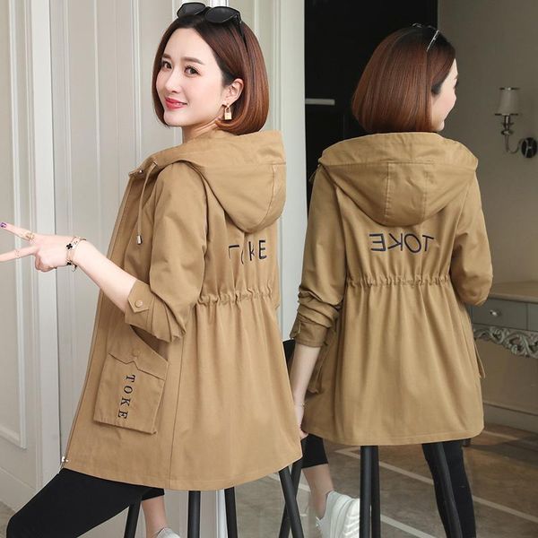 women's trench coats 2021spring commuter long sleeve korean coat fashion spring and autumn, Tan;black
women's trench coats 2021spring commuter long sleeve korean coat fashion spring and autumn, Tan;black