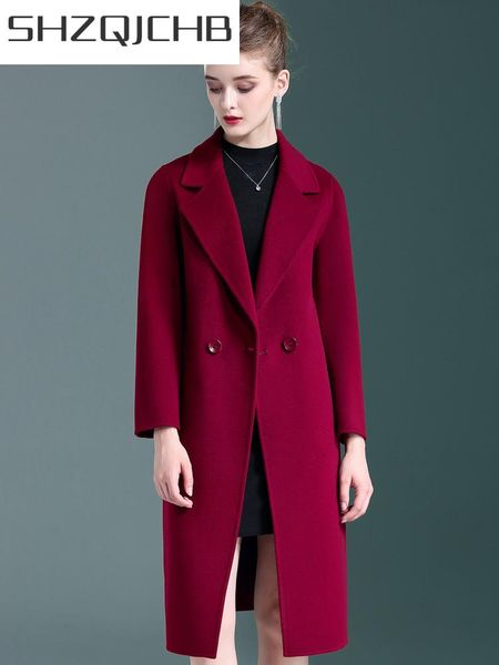 women's wool & blends shzq winter elegant 100% coat female jacket clothing 2021 korean vintage ladies woolen coats and jackets zzm2105, Black
women's wool & blends shzq winter elegant 100% coat female jacket clothing 2021 korean vintage ladies woolen coats and jackets zzm2105, Black