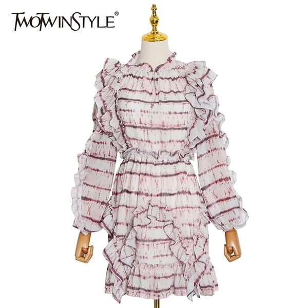patchwork ruffle striped dress for women stand collar lantern sleeve high waist hit color elegant dresses female 210520, Black;gray
patchwork ruffle striped dress for women stand collar lantern sleeve high waist hit color elegant dresses female 210520, Black;gray