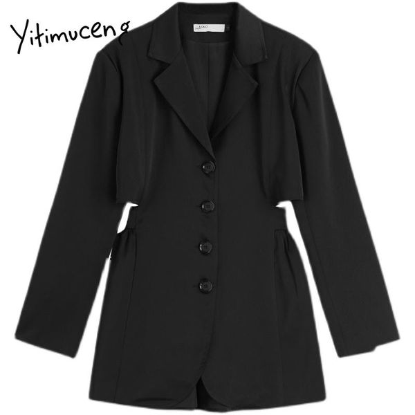 casual dresses yitimuceng backless button up mini women notched a-line long sleeve solid black 2021 summer spring fashion dress, Black;gray
casual dresses yitimuceng backless button up mini women notched a-line long sleeve solid black 2021 summer spring fashion dress, Black;gray