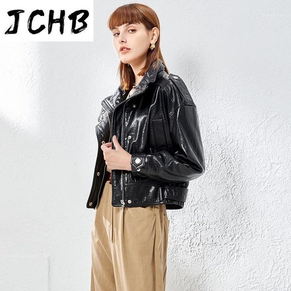 women's leather jacket real sheepskin coat female short casual clothes spring autumn mujer chaqueta pph3 & faux, Black
women's leather jacket real sheepskin coat female short casual clothes spring autumn mujer chaqueta pph3 & faux, Black