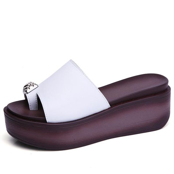 toe women's slippers shoes thick bottom increase 6.5cm wild comfortable breathable inner leather fashion sandals, Black
toe women's slippers shoes thick bottom increase 6.5cm wild comfortable breathable inner leather fashion sandals, Black