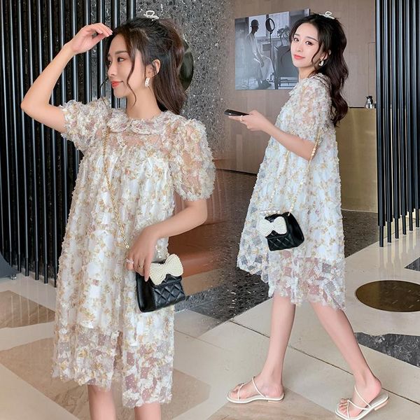 maternity dresses 689# clothes summer short sleeves floral dress plus size loose stylish pregnant women mom, White
maternity dresses 689# clothes summer short sleeves floral dress plus size loose stylish pregnant women mom, White