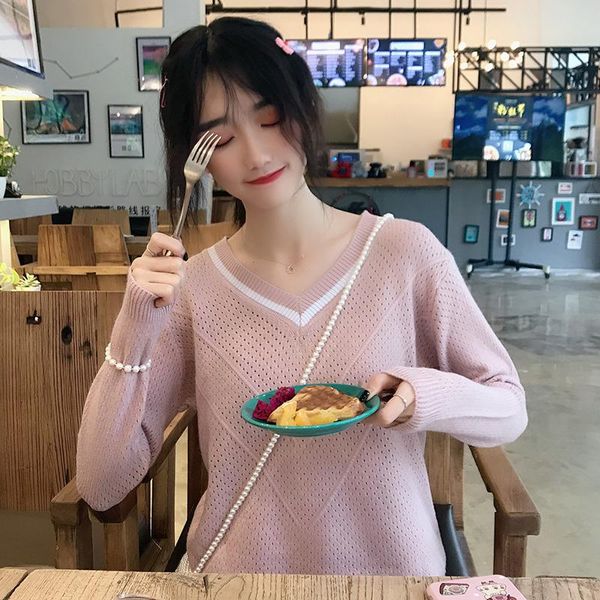women's sweaters 2021 korean version v-neck sweater women spring autumn thin pullover knitted female long sleeve bottoming, White;black
women's sweaters 2021 korean version v-neck sweater women spring autumn thin pullover knitted female long sleeve bottoming, White;black