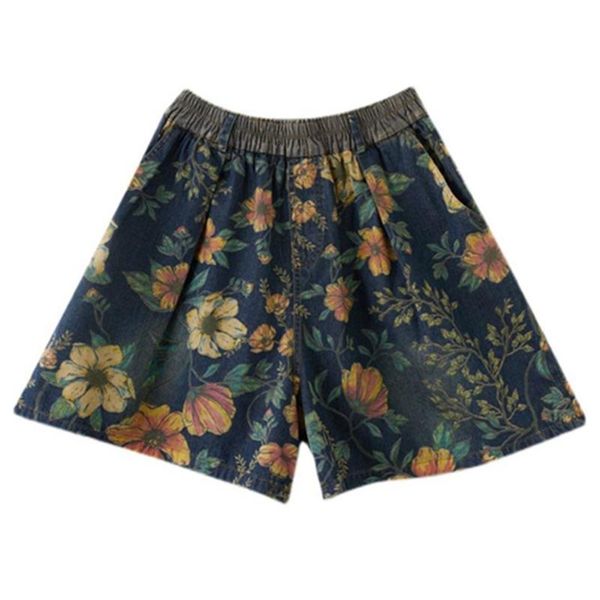 women's shorts elastic waist women short feminino denim ladies summer loose high floral print jean streetwear bottoms girls, White;black
women's shorts elastic waist women short feminino denim ladies summer loose high floral print jean streetwear bottoms girls, White;black