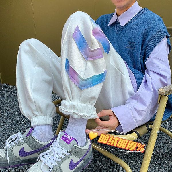 men's pants 2021 winter thickened plush hip hop casual loose keep warm trousers fashion velvet black/white/grey color sweatpants
men's pants 2021 winter thickened plush hip hop casual loose keep warm trousers fashion velvet black/white/grey color sweatpants