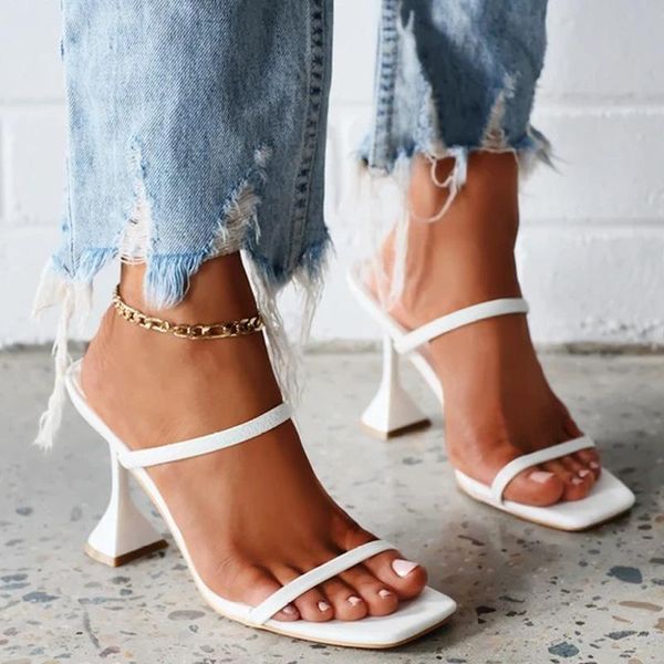 slippers women's 2021 square toe ladies high heels fashion sandals casual thin belt shoe summer platform female footwear, Black
slippers women's 2021 square toe ladies high heels fashion sandals casual thin belt shoe summer platform female footwear, Black