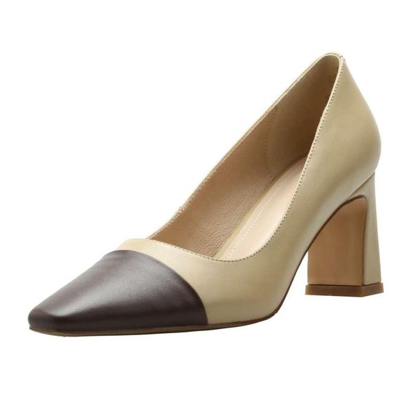 concise style natural leather mixed colors spring square toe thick high heel slip on elegant lady women pumps l7f2 dress shoes, Black
concise style natural leather mixed colors spring square toe thick high heel slip on elegant lady women pumps l7f2 dress shoes, Black