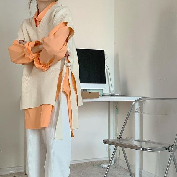 women's blouses & shirts casual women's ensembles, broad korean-style shirts, knitted or crocheted, two pieces gbad, White
women's blouses & shirts casual women's ensembles, broad korean-style shirts, knitted or crocheted, two pieces gbad, White
