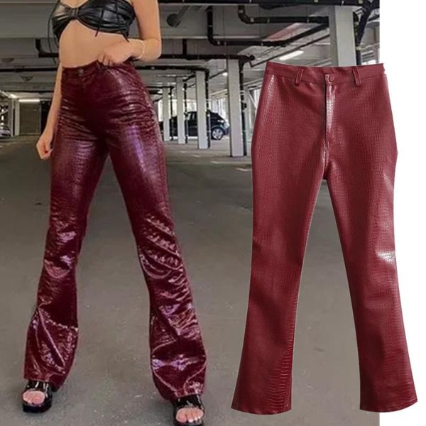 women's pants & capris withered england style high street vintage serpentine straight pu leather women pantalones mujer waist trousers, Black;white
women's pants & capris withered england style high street vintage serpentine straight pu leather women pantalones mujer waist trousers, Black;white