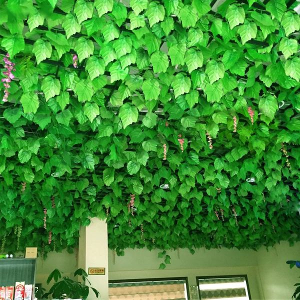 decorative flowers & wreaths 48 pcs/lot artificial grape ivy leaves wall hanging green plants vine foliage home garden garland 240cm
decorative flowers & wreaths 48 pcs/lot artificial grape ivy leaves wall hanging green plants vine foliage home garden garland 240cm