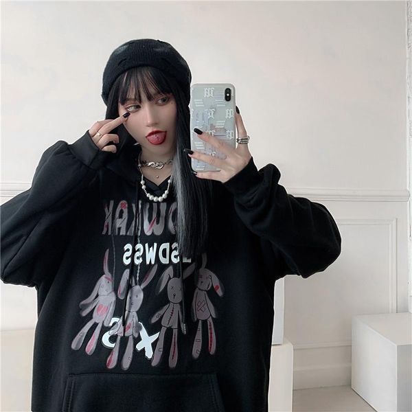 dark cartoon print hoodie autumn punk streetwear harajuku oversize women's sweatshirt gothic korean hoodies & sweatshirts, Black
dark cartoon print hoodie autumn punk streetwear harajuku oversize women's sweatshirt gothic korean hoodies & sweatshirts, Black
