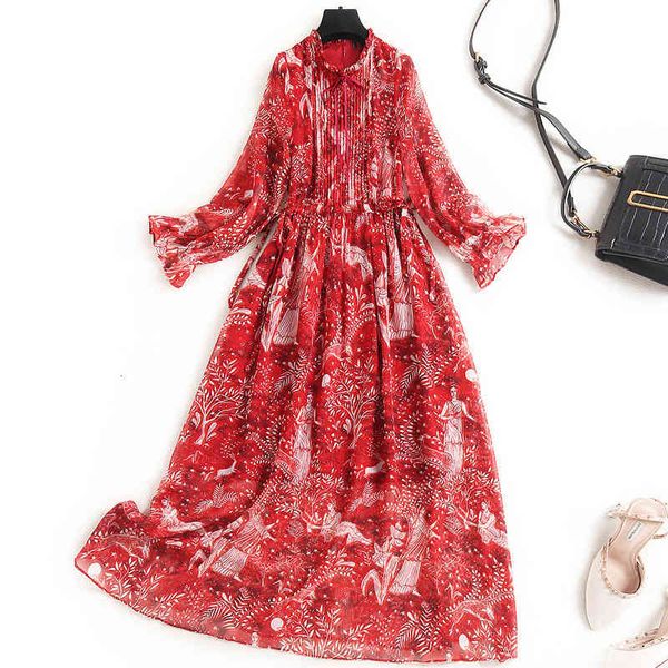 casual dresses spring summer 4/5 long sleeve round neck red floral chiffon ribbon tie bow pleated mid-calf dress elegant 21j141207 x844, Black;gray
casual dresses spring summer 4/5 long sleeve round neck red floral chiffon ribbon tie bow pleated mid-calf dress elegant 21j141207 x844, Black;gray