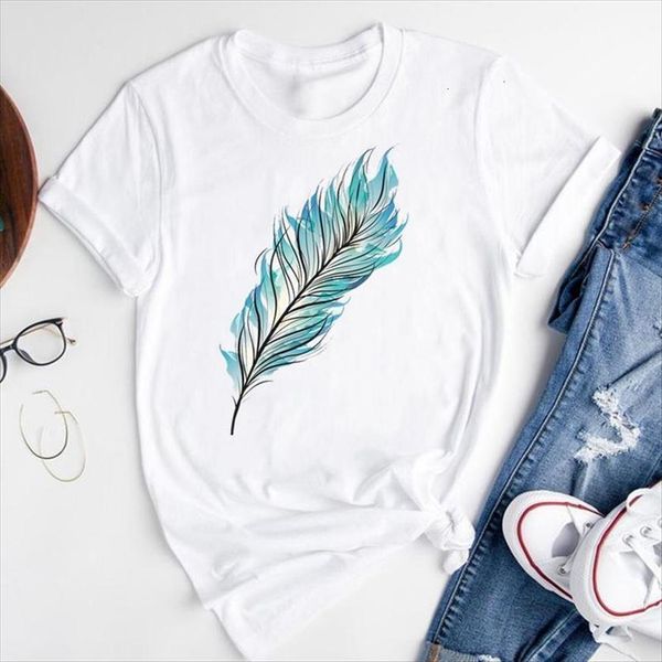graphic cartoon feather cute beach women t shirts short sleeve summer fashion print female clothes tees shirt, White
graphic cartoon feather cute beach women t shirts short sleeve summer fashion print female clothes tees shirt, White