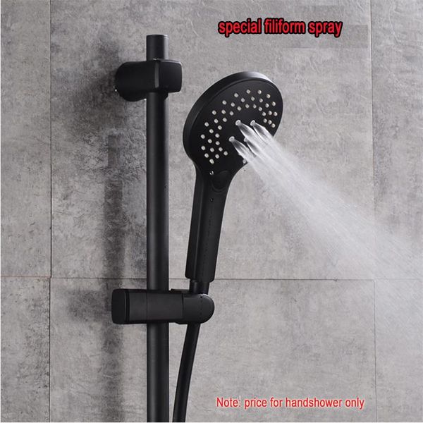 bathroom shower heads 3 function hand three sprays head multi-function button divertor frosting black finishing
bathroom shower heads 3 function hand three sprays head multi-function button divertor frosting black finishing