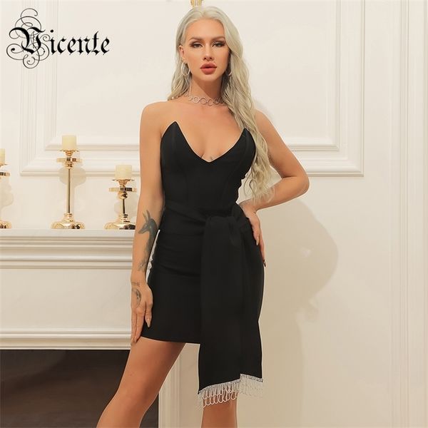 trendy black mini dress strapless sleeveless crystal tassles sashes design celebrity party club bandage vestido 210520, Black;gray
trendy black mini dress strapless sleeveless crystal tassles sashes design celebrity party club bandage vestido 210520, Black;gray