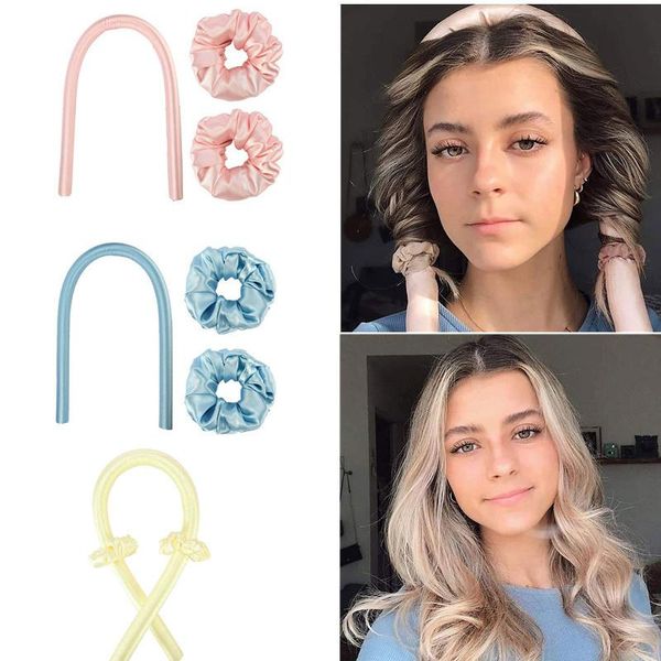 hair straighteners sleeping rollers flexible curling rods wave curler no heat spiral pear flower modeling accories, Black
hair straighteners sleeping rollers flexible curling rods wave curler no heat spiral pear flower modeling accories, Black