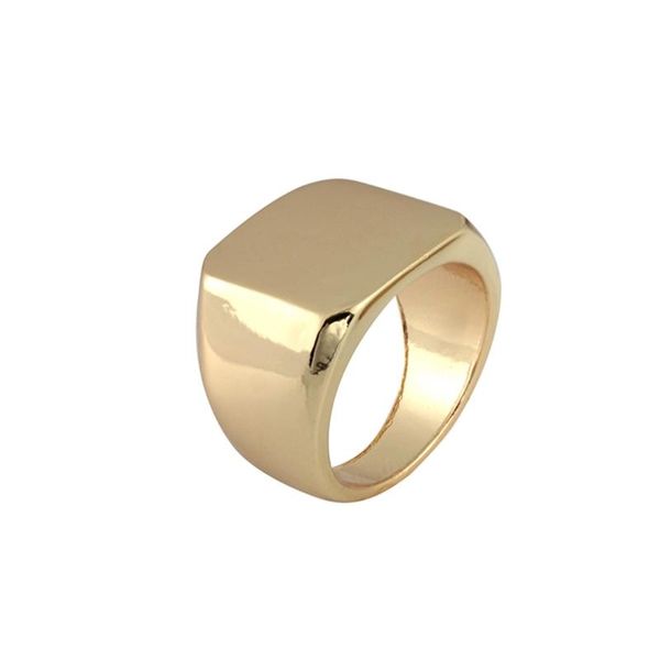 cluster rings fashion square big width signet ring simple black gold silver band finger punk men jewelry size 6-12, Golden;silver
cluster rings fashion square big width signet ring simple black gold silver band finger punk men jewelry size 6-12, Golden;silver
