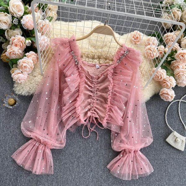 women's blouses & shirts bling glittering sequin mesh long sleeve spring fashion sweet square neck elegant and blouse q859 nt, White
women's blouses & shirts bling glittering sequin mesh long sleeve spring fashion sweet square neck elegant and blouse q859 nt, White