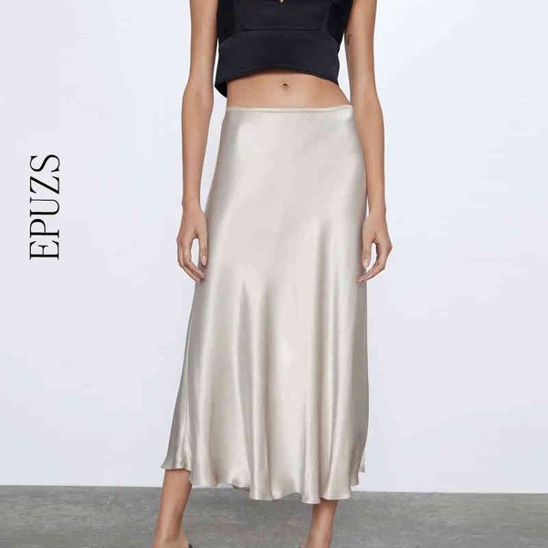 elegant silk high waist satin skirts women causal office midi skirt vintage silver yellow office a-line skirt 210430, Black
elegant silk high waist satin skirts women causal office midi skirt vintage silver yellow office a-line skirt 210430, Black