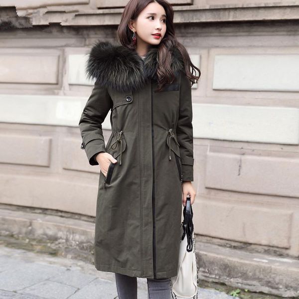 women's fur & faux real coat female liner warm parka winter jacket women raccoon collar long plus size my4425, Black
women's fur & faux real coat female liner warm parka winter jacket women raccoon collar long plus size my4425, Black