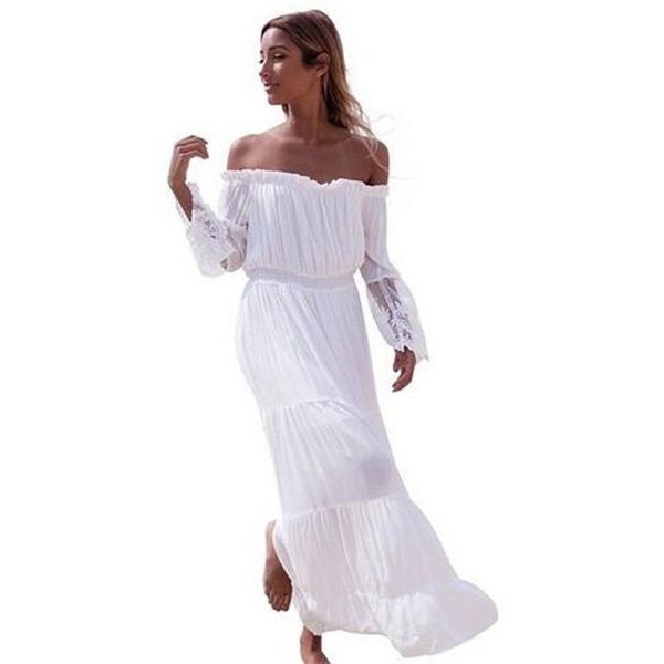 casual dresses arrival women summer off shoulder long sleeve loose white dress party beach sundress, Black;gray
casual dresses arrival women summer off shoulder long sleeve loose white dress party beach sundress, Black;gray