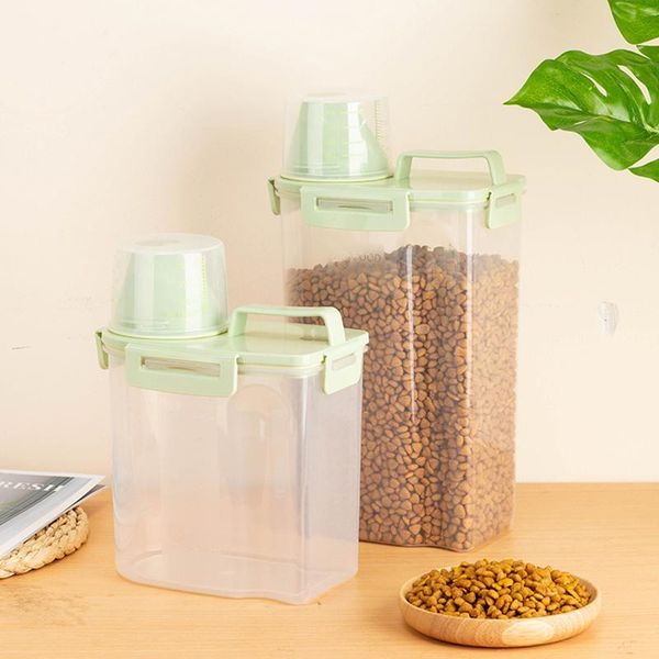 clear pet container plastic dog holder transparent cat dampproof storage with measuring cup for cats bowls & feeders
clear pet container plastic dog holder transparent cat dampproof storage with measuring cup for cats bowls & feeders