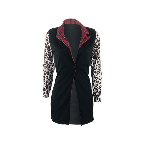 women's suits & blazers autumn women's fashion leopard sleeve spliced casual suit single button notched, White;black
women's suits & blazers autumn women's fashion leopard sleeve spliced casual suit single button notched, White;black