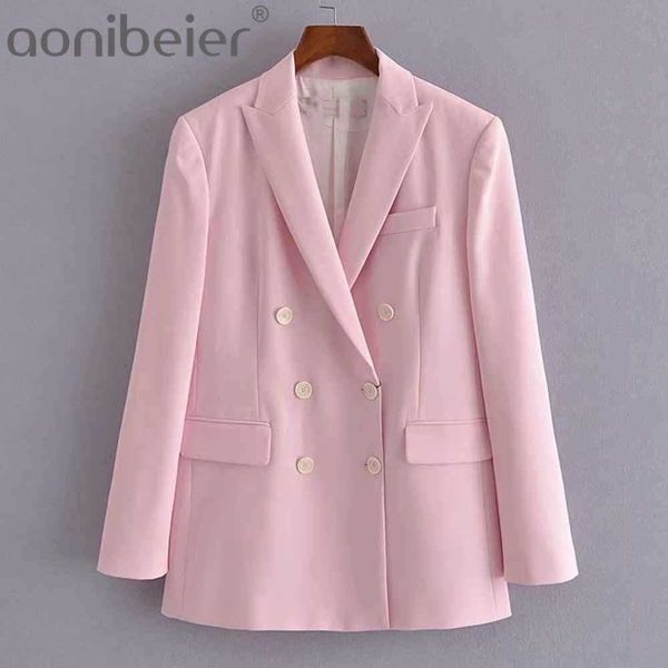 pink blazers spring summer notched neck long sleeve double breasted formal suit jacket outerwear loose blazer 210604, White;black
pink blazers spring summer notched neck long sleeve double breasted formal suit jacket outerwear loose blazer 210604, White;black