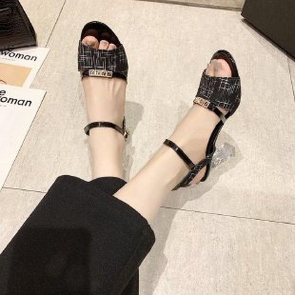 sandals women summer fashion women's 2021 mid heel shoes square high heels strap, Black
sandals women summer fashion women's 2021 mid heel shoes square high heels strap, Black
