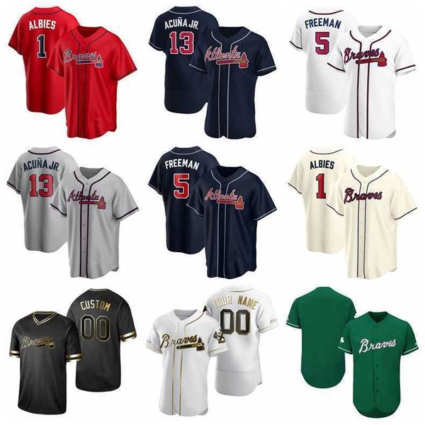 new baseball men women youth 1 ozzie albies jersey 5 freddie an nick markakis ronald acuna jr. ender inciarte team blue red white, Blue;black
new baseball men women youth 1 ozzie albies jersey 5 freddie an nick markakis ronald acuna jr. ender inciarte team blue red white, Blue;black