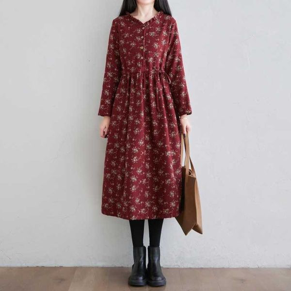 2021 autumn literary lace collar large women's loose floral cotton linen long sleeve drs, Black;gray
2021 autumn literary lace collar large women's loose floral cotton linen long sleeve drs, Black;gray