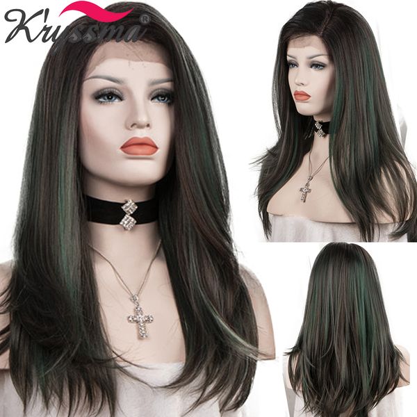 lx brand green grey purple synthetic wigs for women ombre highlight long straight l part lace front wig high temperature fiberfactory direct, Black
lx brand green grey purple synthetic wigs for women ombre highlight long straight l part lace front wig high temperature fiberfactory direct, Black