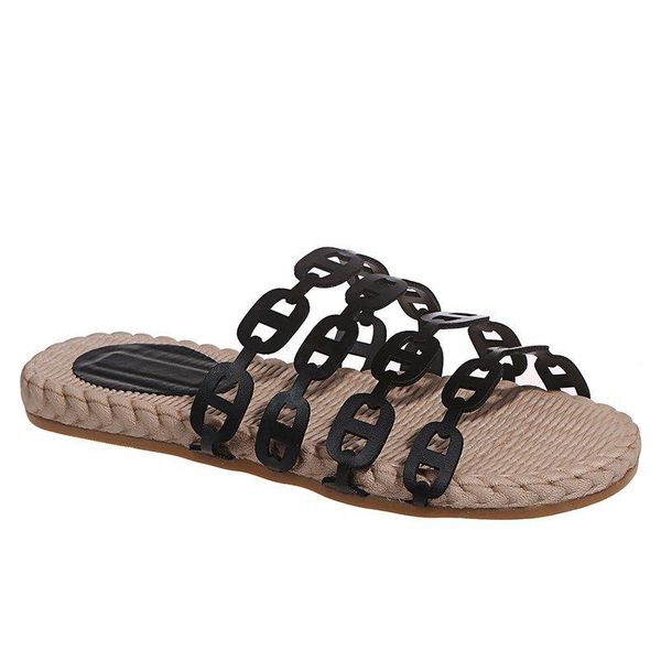 slippers summer casual women's personalized vamp design solid color simple and fashionable open-toed classic, Black
slippers summer casual women's personalized vamp design solid color simple and fashionable open-toed classic, Black