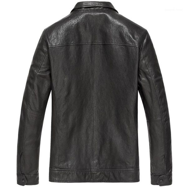 men genuine jacket tanned leather black/slim/simple casual/sheepskin coat 15s1421 men's & faux
men genuine jacket tanned leather black/slim/simple casual/sheepskin coat 15s1421 men's & faux