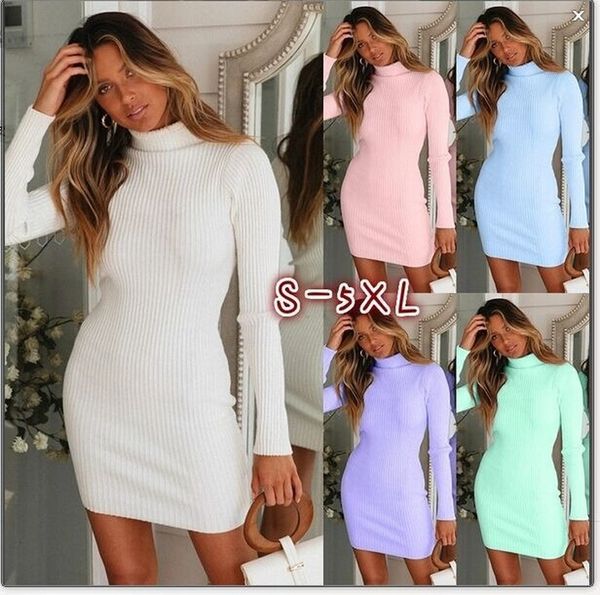 sweater dress autumn winter warm long sleeve women knitted pink turtleneck sweaters pullover jumper female clothes ropa mujer, White;black
sweater dress autumn winter warm long sleeve women knitted pink turtleneck sweaters pullover jumper female clothes ropa mujer, White;black