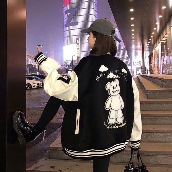 women's hoodies & sweatshirts baseball uniform female spring and autumn student street loose casual jacket thin coat winter clothes wom, Black
women's hoodies & sweatshirts baseball uniform female spring and autumn student street loose casual jacket thin coat winter clothes wom, Black