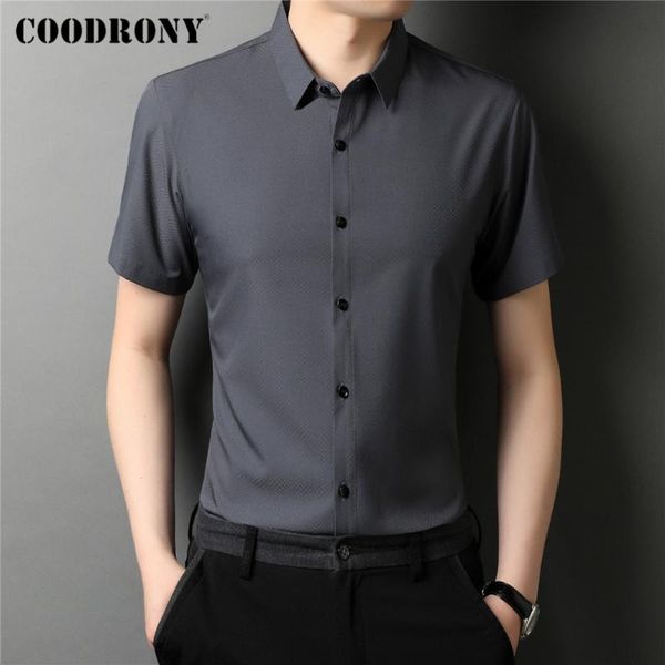 men's casual shirts coodrony brand summer arrival business pure color slim fit smooth short sleeve shirt men clothing c6082s, White;black
men's casual shirts coodrony brand summer arrival business pure color slim fit smooth short sleeve shirt men clothing c6082s, White;black
