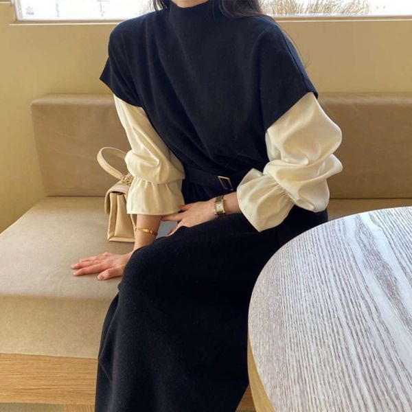 casual dresses dress women clothesautumn french solid loose flared sleeve shirt + half high collar tie waist 1527, Black;gray
casual dresses dress women clothesautumn french solid loose flared sleeve shirt + half high collar tie waist 1527, Black;gray